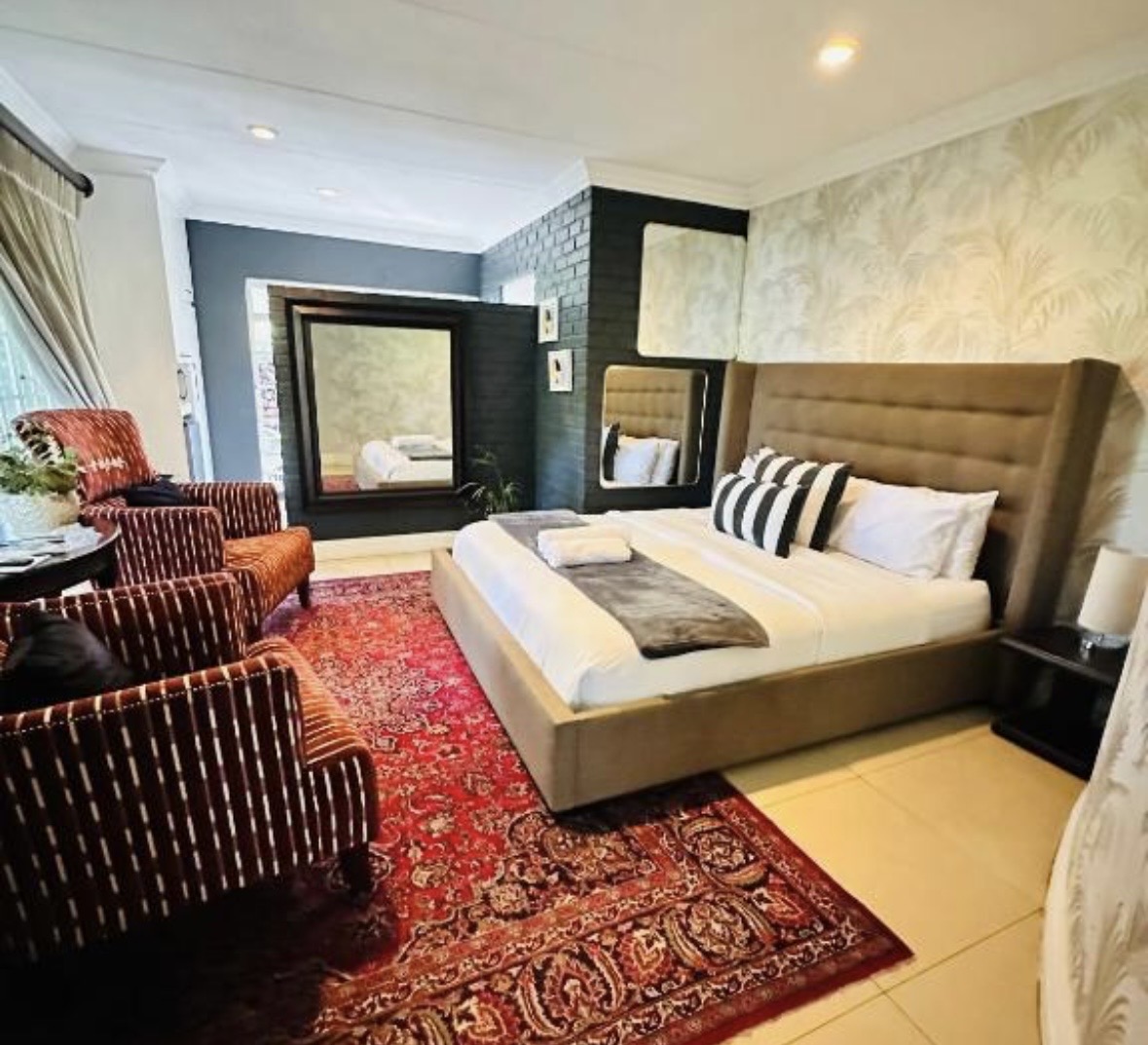 King room with garden view at Cherry Nest